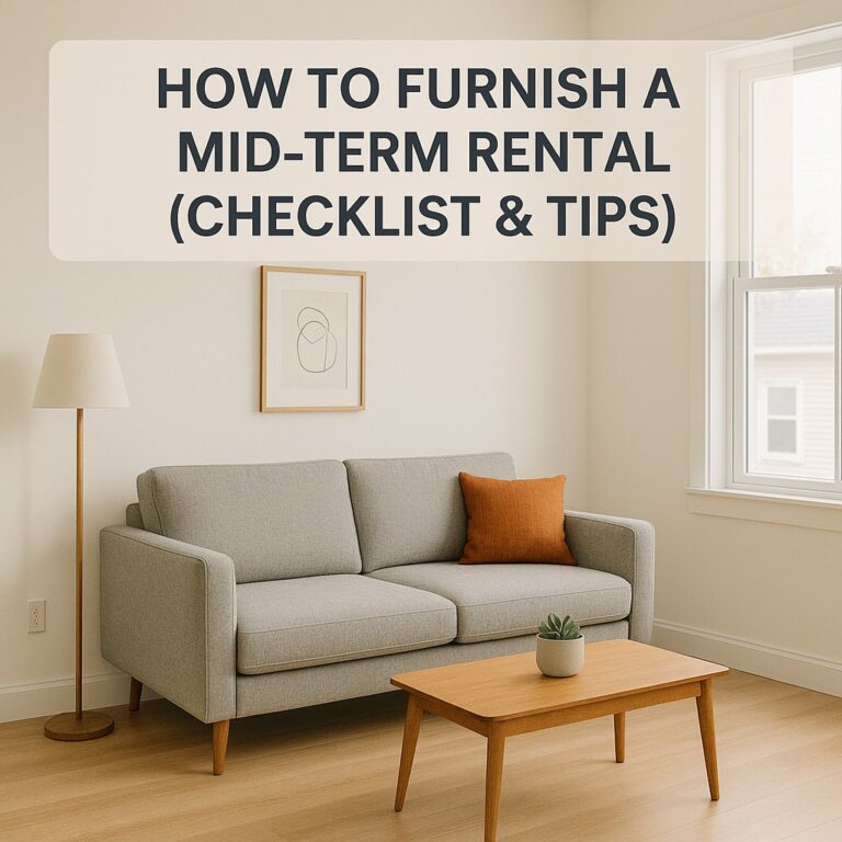 how to furnish a mid-term rental