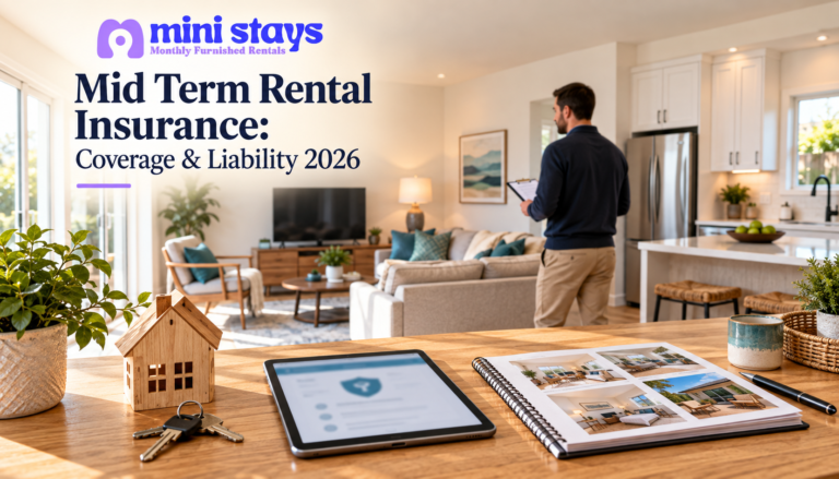 Mid term rental insurance coverage, liability, furnished property protection, and claims for MTR hosts in 2026